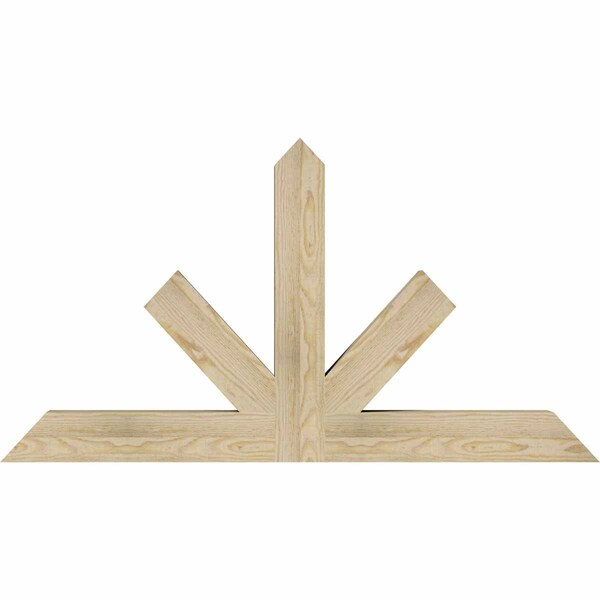 Ekena Millwork Saratoga Rough Sawn Timber Gable Bracket, Douglas Fir, 48"W x 26"H x 4"D x 4"F, 13/12 Pitch GBW048X26X0404SAR00RDF - main